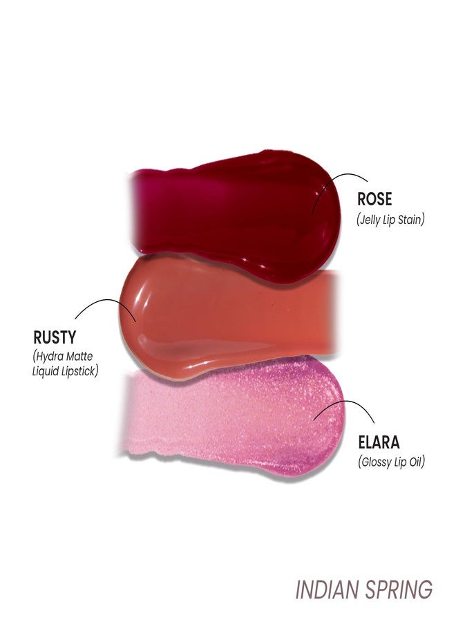 LaMior Pout Perfect 3-in-1 Lip Kit | Long-Lasting Lip Stain, Hydra Matte Liquid Lipstick & Non-Sticky Glossy Lip Oil | Hydrating, Vegan & Cruelty-Free Peptide Lip Care | Travel Makeup Kit with Nourishing Ceramides & Noni - Image 2