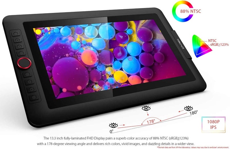 XP-PEN Artist 13.3 Pro 13.3 Inch Drawing Pen Display Graphics Monitor Full-Laminated Technology Drawing Monitor with Tilt Function and Red Dial (8192 Levels Pen Pressure, 120% sRGB) - Image 3