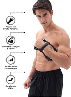 Forearm Exerciser with Adjustable Tension for Improving Strength, Wrist Exercise Equipment For Biceps Triceps Forearm and Hand Muscle strengthening and Physical Therapy, Biceps Triceps Workout Device