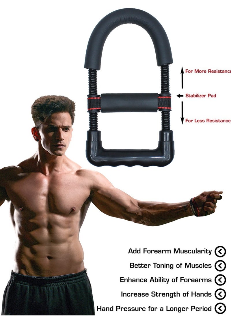 Sports - Forearm Exerciser with Adjustable Tension for Improving Strength, Wrist Exercise Equipment For Biceps Triceps Forearm and Hand Muscle strengthening and Physical Therapy, Biceps Triceps Workout Device - Image 1