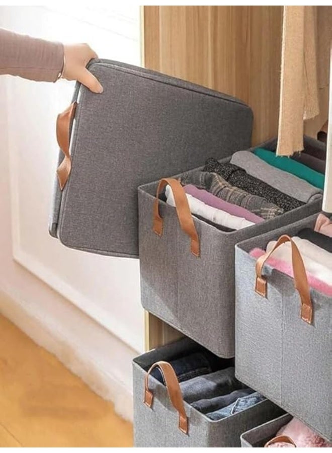 Clothes and belongings organizer box - durable fabric material with metal legs - size 47 x 30 x 19 cm - elegant and strong design for organizing the closet K - Image 3