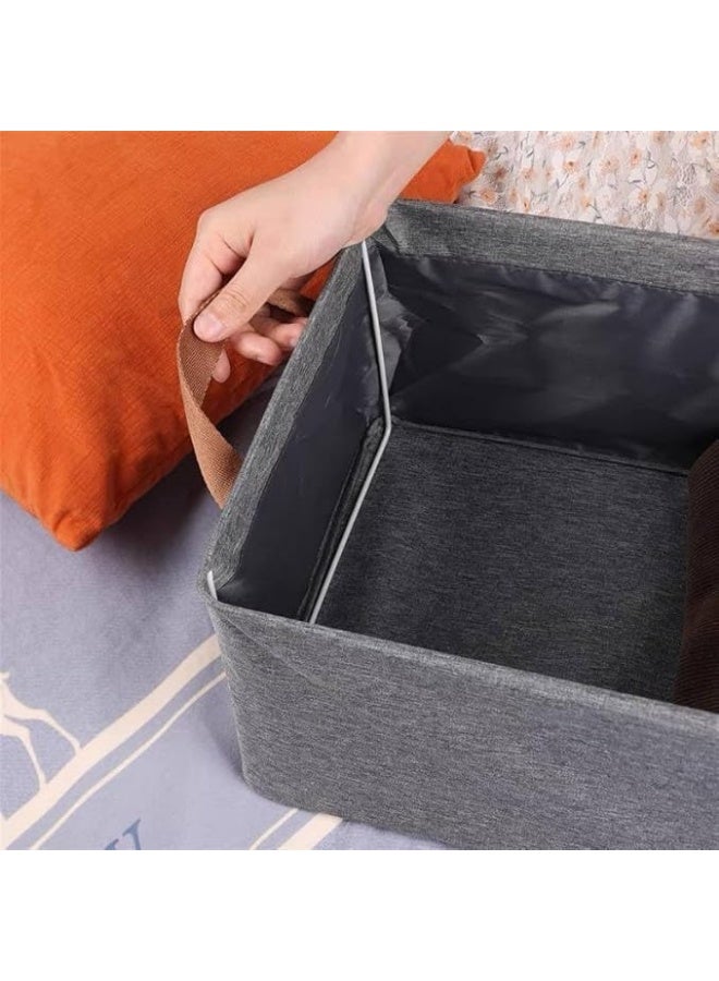 Clothes and belongings organizer box - durable fabric material with metal legs - size 47 x 30 x 19 cm - elegant and strong design for organizing the closet K - Image 2