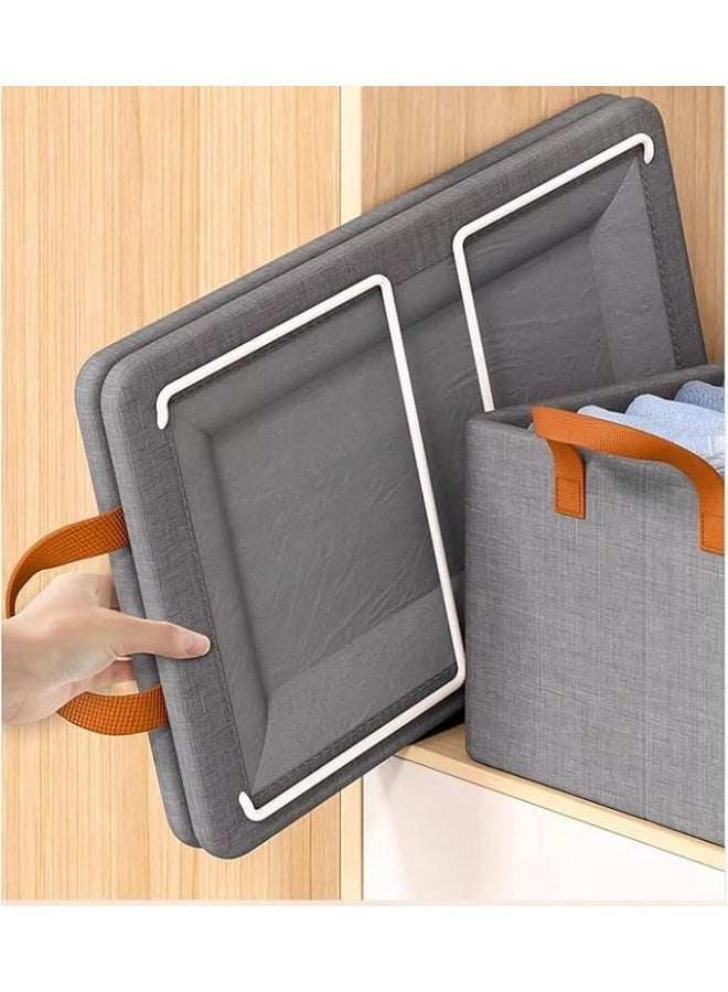 Clothes and belongings organizer box - durable fabric material with metal legs - size 47 x 30 x 19 cm - elegant and strong design for organizing the closet K - Image 1