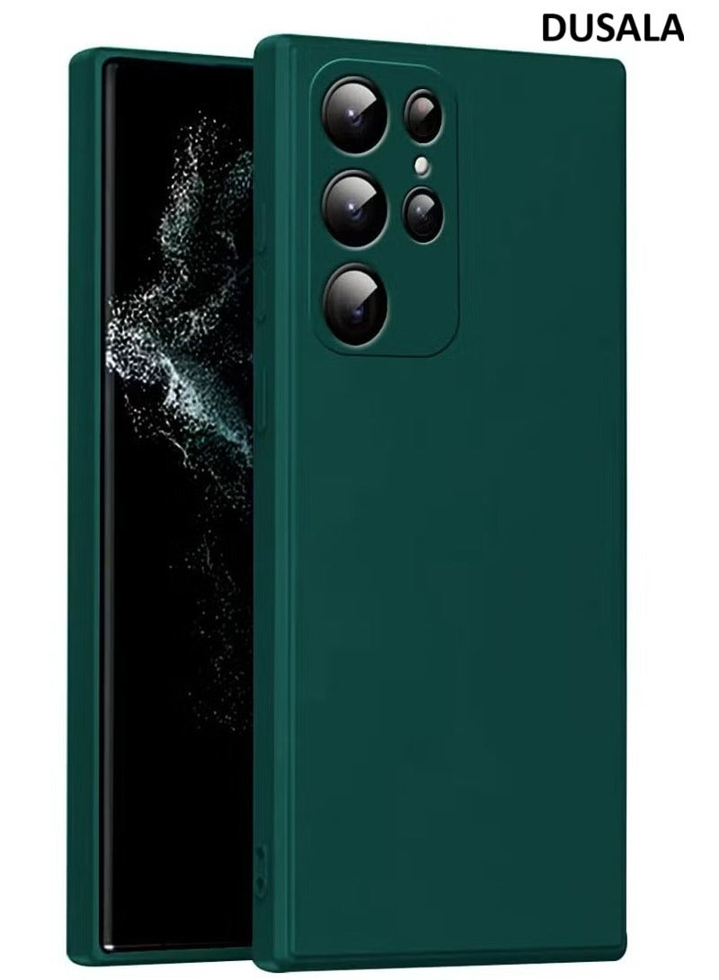 دوسالا غطاء لهاتف سامسونج جالاكسي S25 ألترا، غطاء سيليكون ناعم ومقاوم للصدمات، تشطيب مات، غلاف خلفي مع بطانة قماش داخلية وحماية للكاميرا. - Image 1