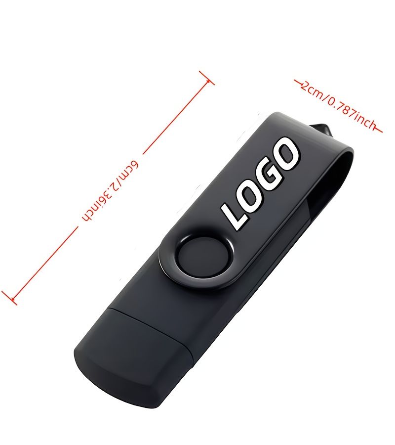 Orange 8GB USB 2 0 OTG Flash Drive 10 Pack Metal Rotatable Pendrive Memory Stick Type C U Disk Free Custom Logo - Image 2