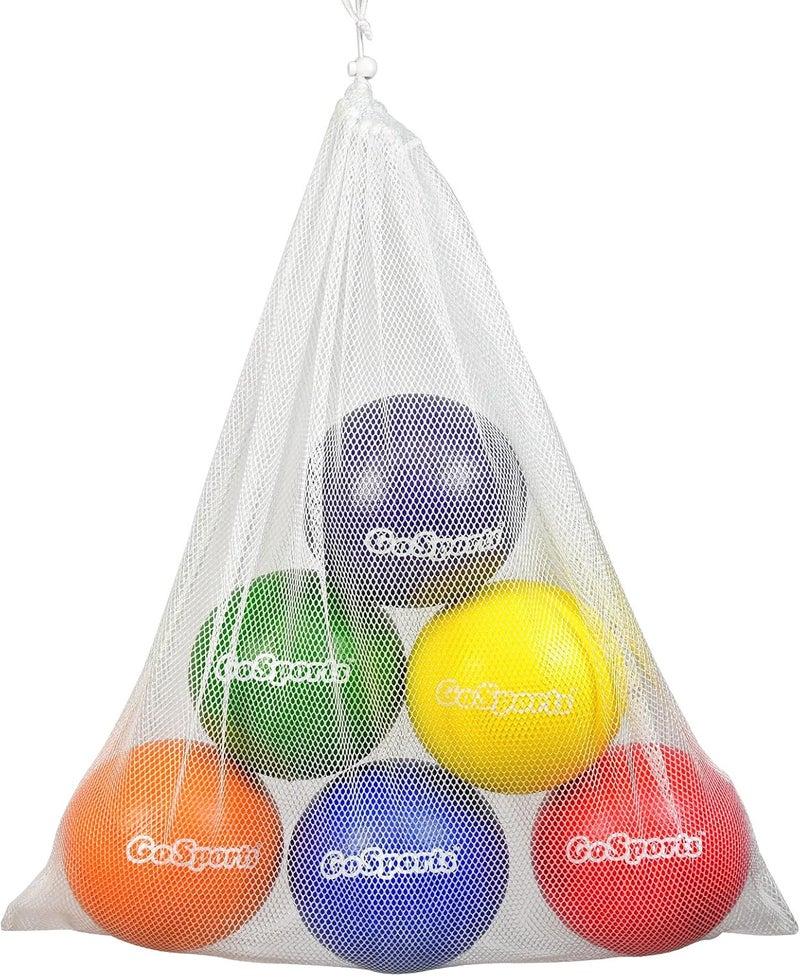 GoSports GoSports Soft Skin Foam Playground Dodgeballs  Choose 6 or 7 Inch No Sting Balls for Kids  Set of 6 Includes Mesh Carry Bag - Image 3