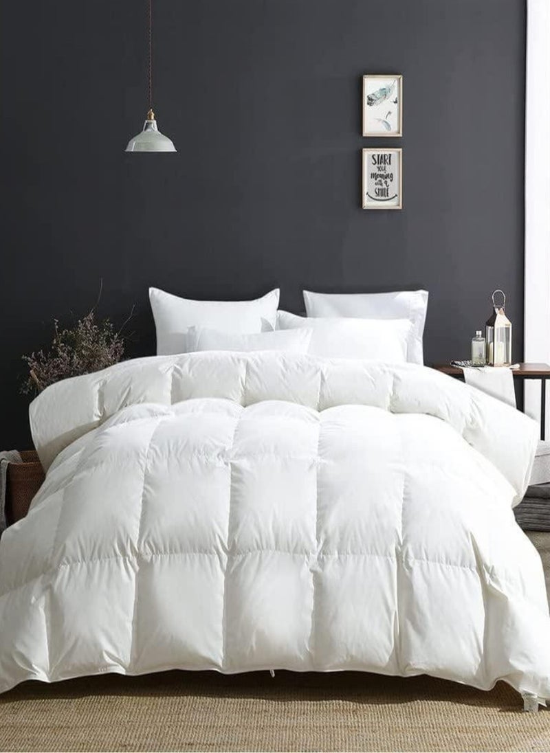 REDTOMMY Soft Solid Double Size Duvet Microfiber White 200x200cm - Image 1