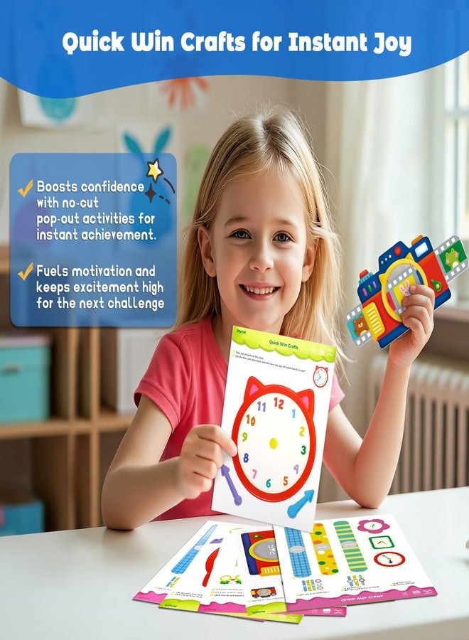 JoyCat Toddler Scissor Skills Activity Book, 4 Progressive Levels to Learn Cutting for Kids Ages 3-6, 27 Fun Crafts with Child-Safe Scissors, Develop Fine Motor Skills, Ideal Christmas Gift & Arts and Crafts - Image 4