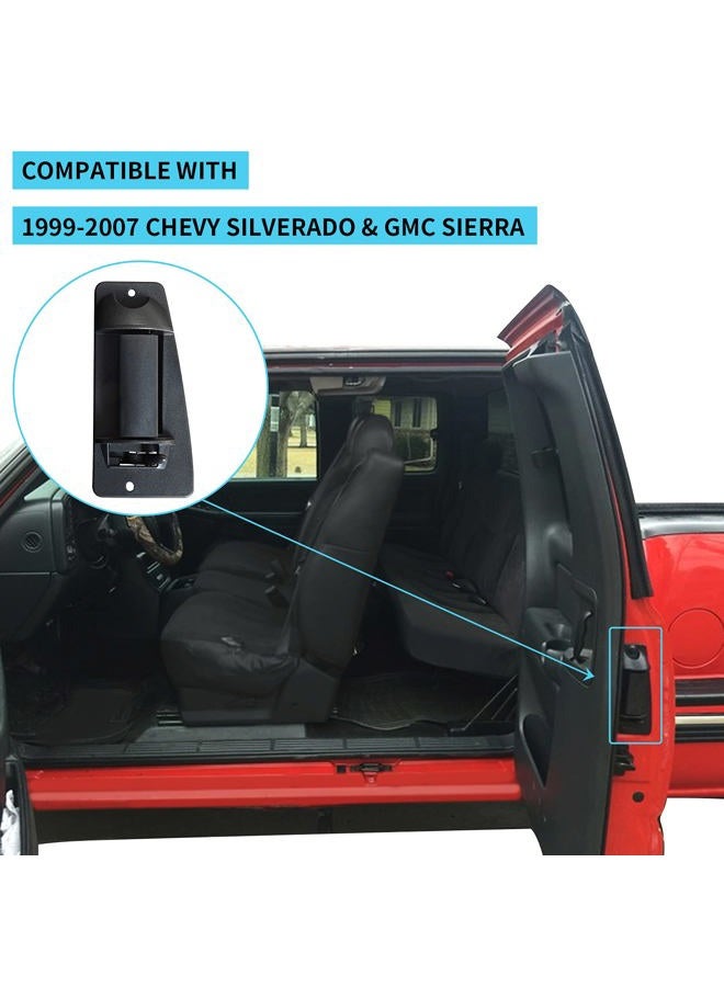 MuHize Rear Driver Side Extended Cab Door Handle - Black Automotive Extended Cab Door Handle, Compatible with 1999-2007 Chevy Silverado / GMC Sierra - Image 2