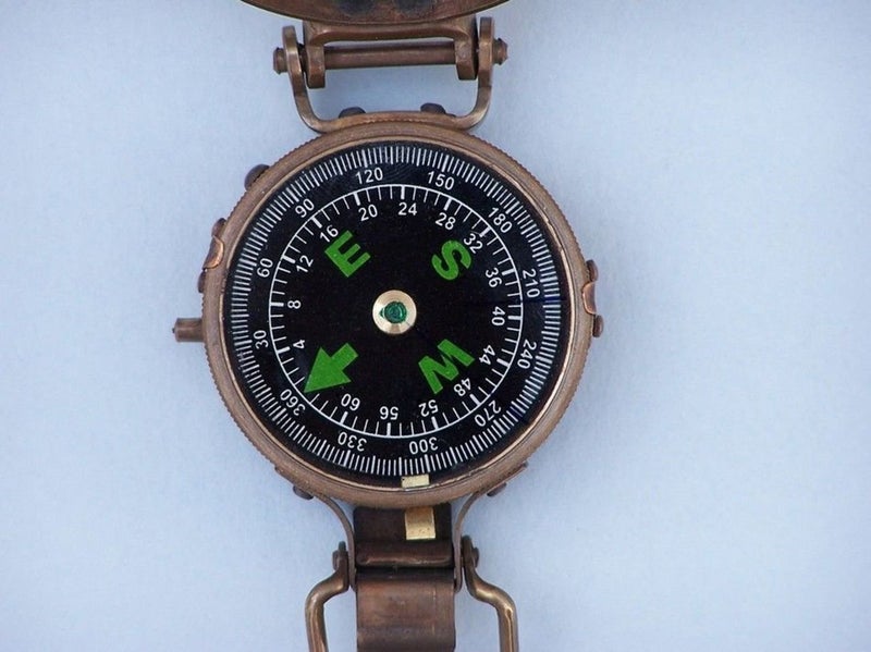 Hampton Nautical 3xglass-101 Antique Brass Military 4"-Vintage Hand Held Compass - Image 4