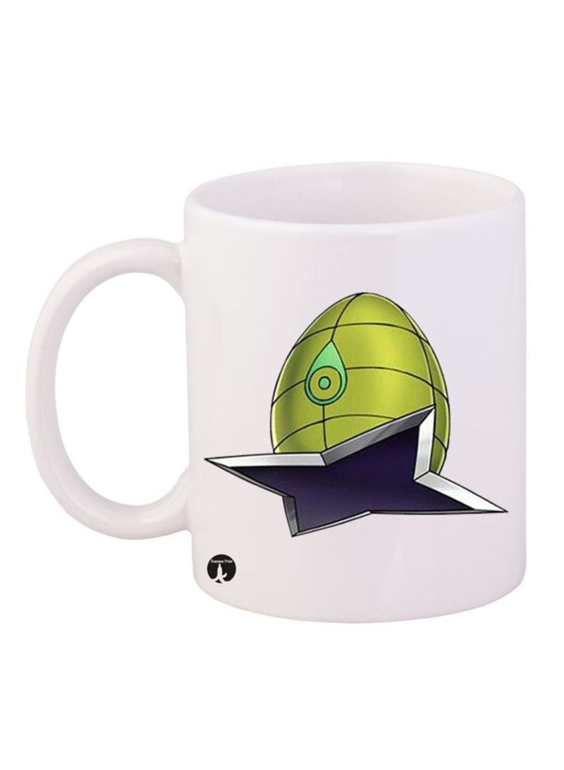 RKN Digimon Printed Mug White/Green/Blue 12ounce