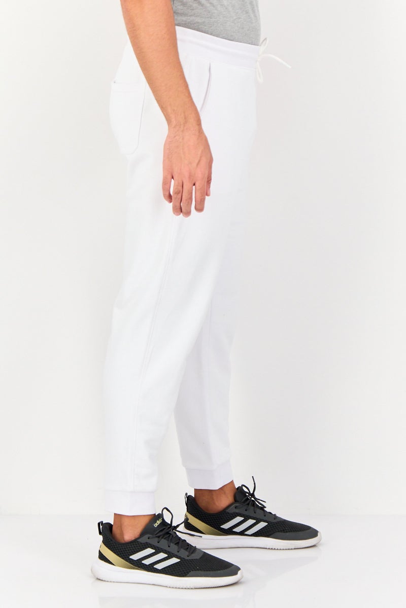 Celio Men Regular Fit Solid Sweatpants, White - Image 4