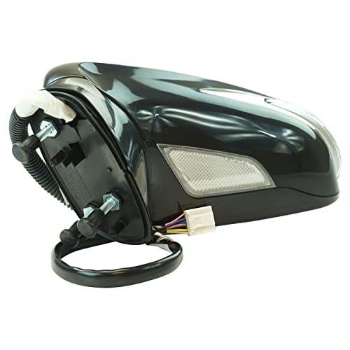 TRQ Driver Side Mirror Power Heated Paint to Match Smooth Black Compatible with 2010-2012 Lexus ES350 LX1320135 - Image 4
