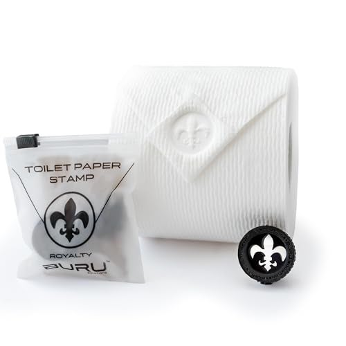 BURU SOLUTIONS Toilet Paper Stamp Royalty (Fleur de Lis) - Add a Unique Personal Touch to Your Bathroom Decor! Enhance Your Home Decor. Ideal for Housekeeping, Hotels, Rentals, Home Staging Decor - Image 1