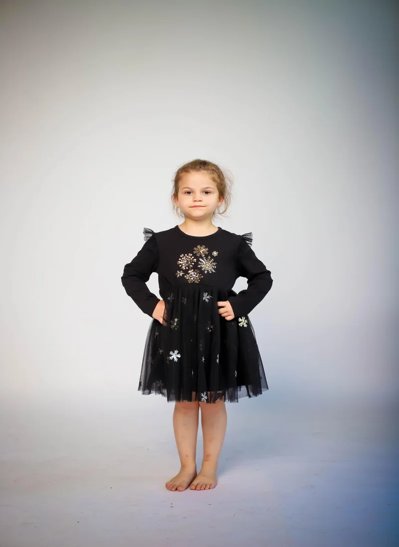 D'Daniela D' Daniela - Flower Tutu Dress - Black