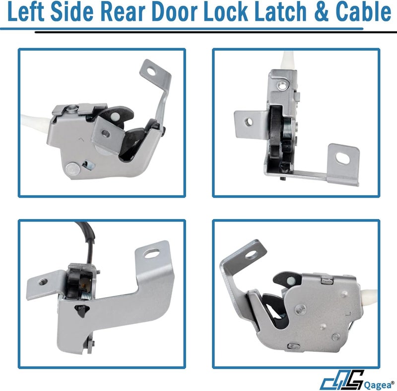 Qagea Rear Door Lock Latch & Cable - Left Driver Side for 1999-2007 Ford Super Duty - Image 4