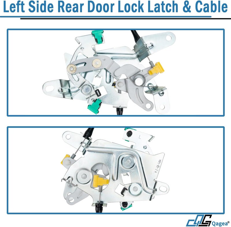 Qagea Rear Door Lock Latch & Cable - Left Driver Side for 1999-2007 Ford Super Duty - Image 5