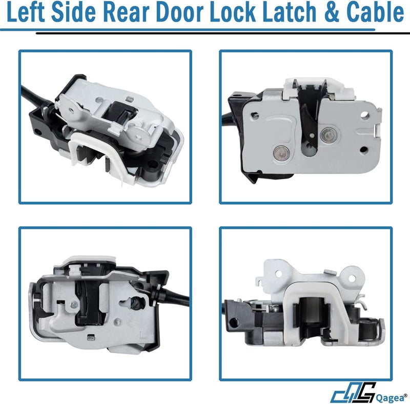 Qagea Rear Door Lock Latch & Cable - Left Driver Side for 1999-2007 Ford Super Duty - Image 3