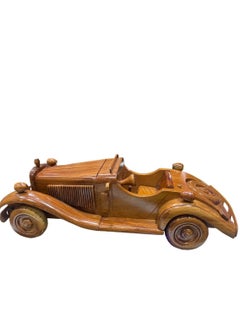 AWALOR Gift Unique Gift Wooden Vintage Classic Car Antique Vehicle Car Toy for Kids, Unique and Antique Collection for HomeOffice Showpiece (Vintage Car 003)  - Image 4