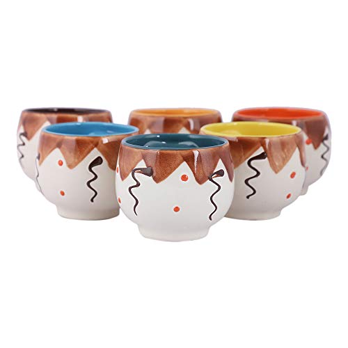 MARINER'S CREATION Ceramic Tea Cup - 6 Pieces, Multicolour - Image 5