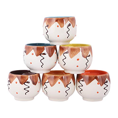 MARINER'S CREATION Ceramic Tea Cup - 6 Pieces, Multicolour - Image 3