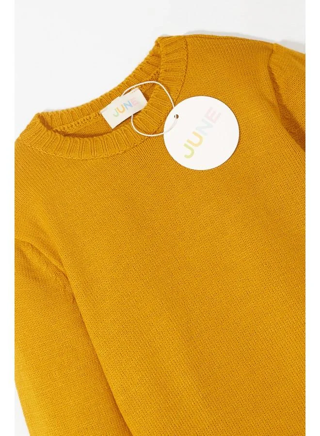 JUNE June Kids Basic Sweater Dark Yellow