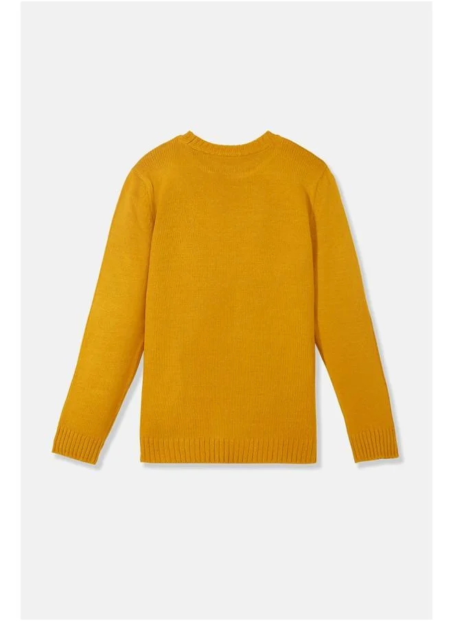 جون June Kids Basic Sweater Dark Yellow