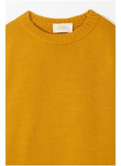 JUNE June Kids Basic Sweater Dark Yellow  - Image 3