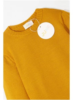 JUNE June Kids Basic Sweater Dark Yellow  - Image 4