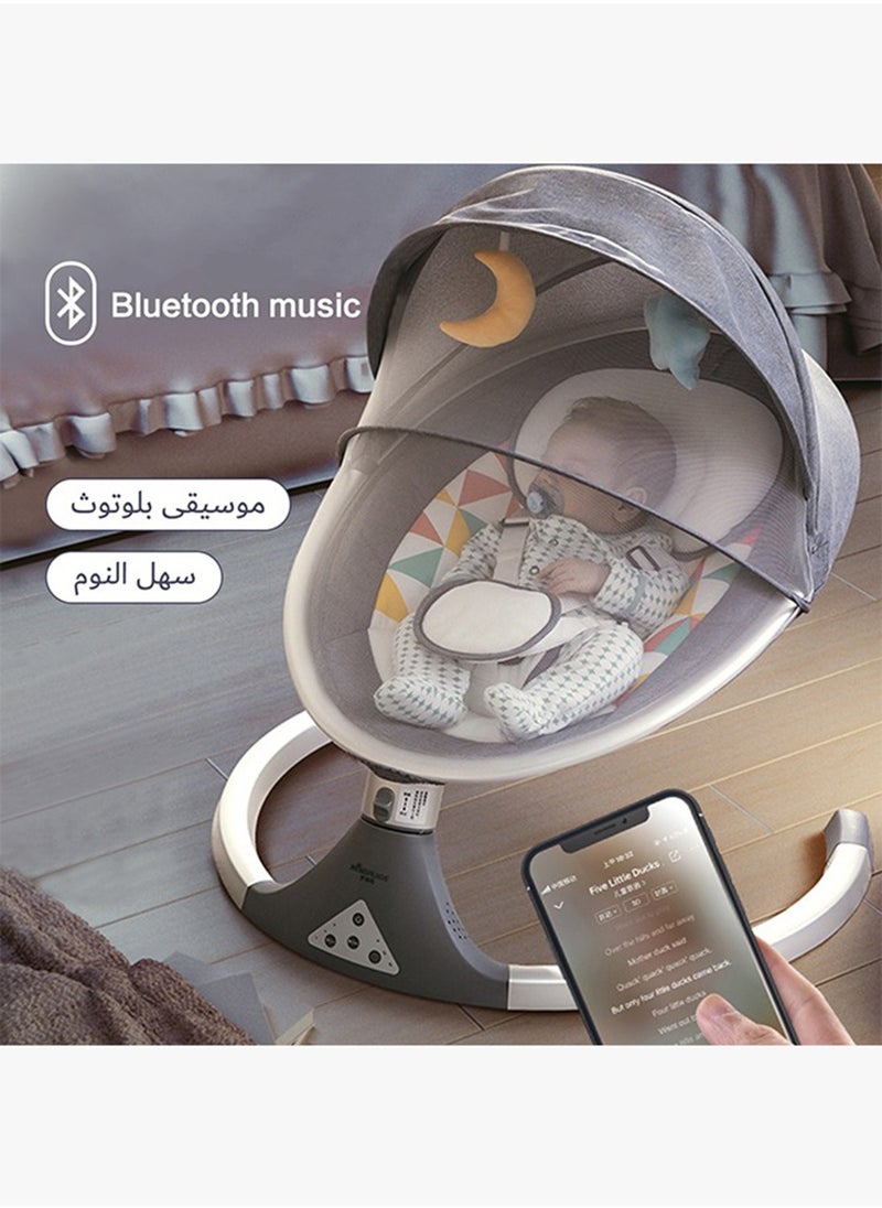 Baby Swing for Infants,Comfort Cradling Baby Rocker Portable Newborn Electric Rocking Chair with Music and Mosquito Net,Gray - pzsku/ZDEB41D667843AE07B8BEZ/45/_/1707141097/9c72dcfc-f8e8-43bc-a1d3-f59a7d304d68