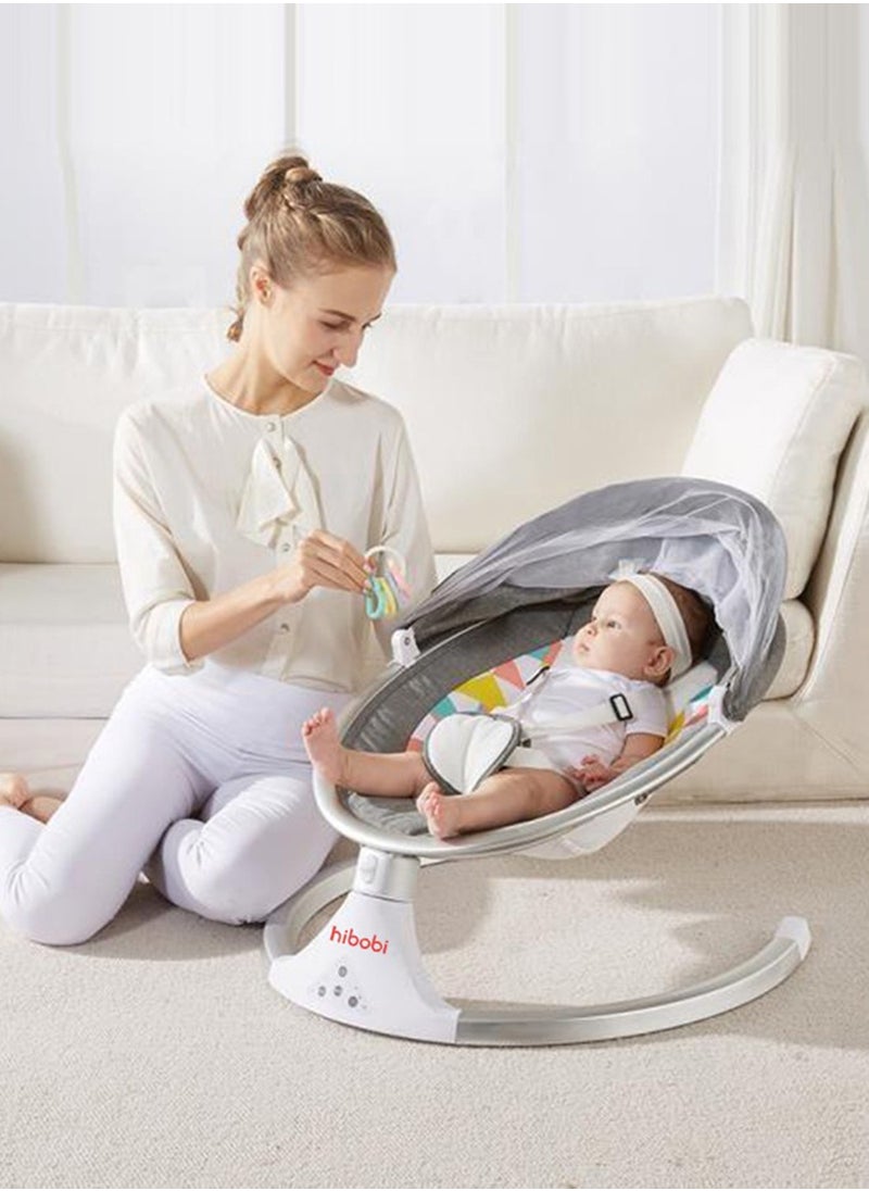 Baby Swing for Infants,Comfort Cradling Baby Rocker Portable Newborn Electric Rocking Chair with Music and Mosquito Net,Gray - pzsku/ZDEB41D667843AE07B8BEZ/45/_/1707141097/e2f7d7ef-db82-4132-a501-367c14715d7b