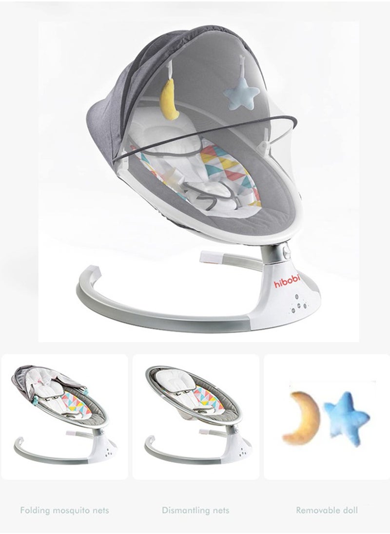 Baby Swing for Infants,Comfort Cradling Baby Rocker Portable Newborn Electric Rocking Chair with Music and Mosquito Net,Gray - pzsku/ZDEB41D667843AE07B8BEZ/45/_/1707141100/33b9f727-b195-42bc-8597-efe4a1e26e7e