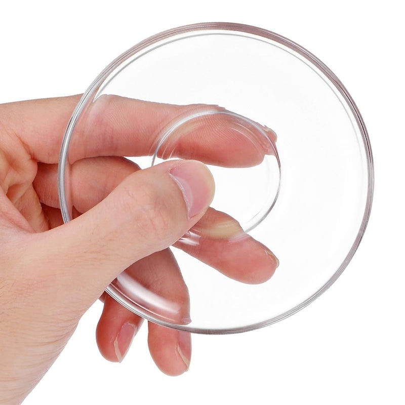 2pcs 12cm Round Clear Glass Saucers Tea Coffee Plates Snack Appetizer Dishware - Image 5