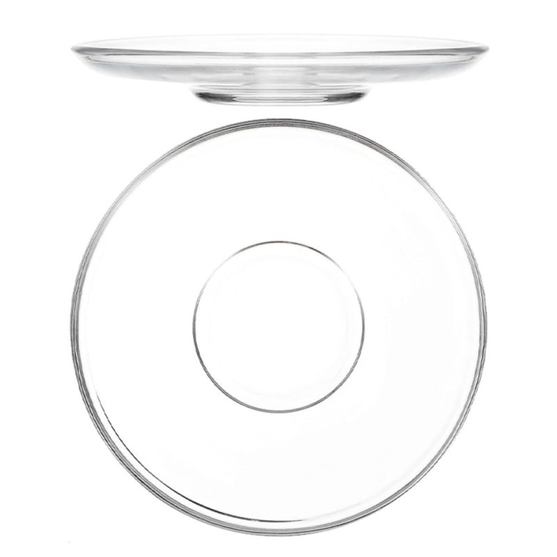 2pcs 12cm Round Clear Glass Saucers Tea Coffee Plates Snack Appetizer Dishware - Image 2