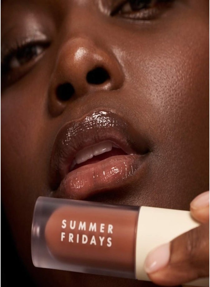 Summer Fridays Dream Lip Oil - Hydrating Translucent Lip Gloss, Swarm Beige 4.5ml - Image 5