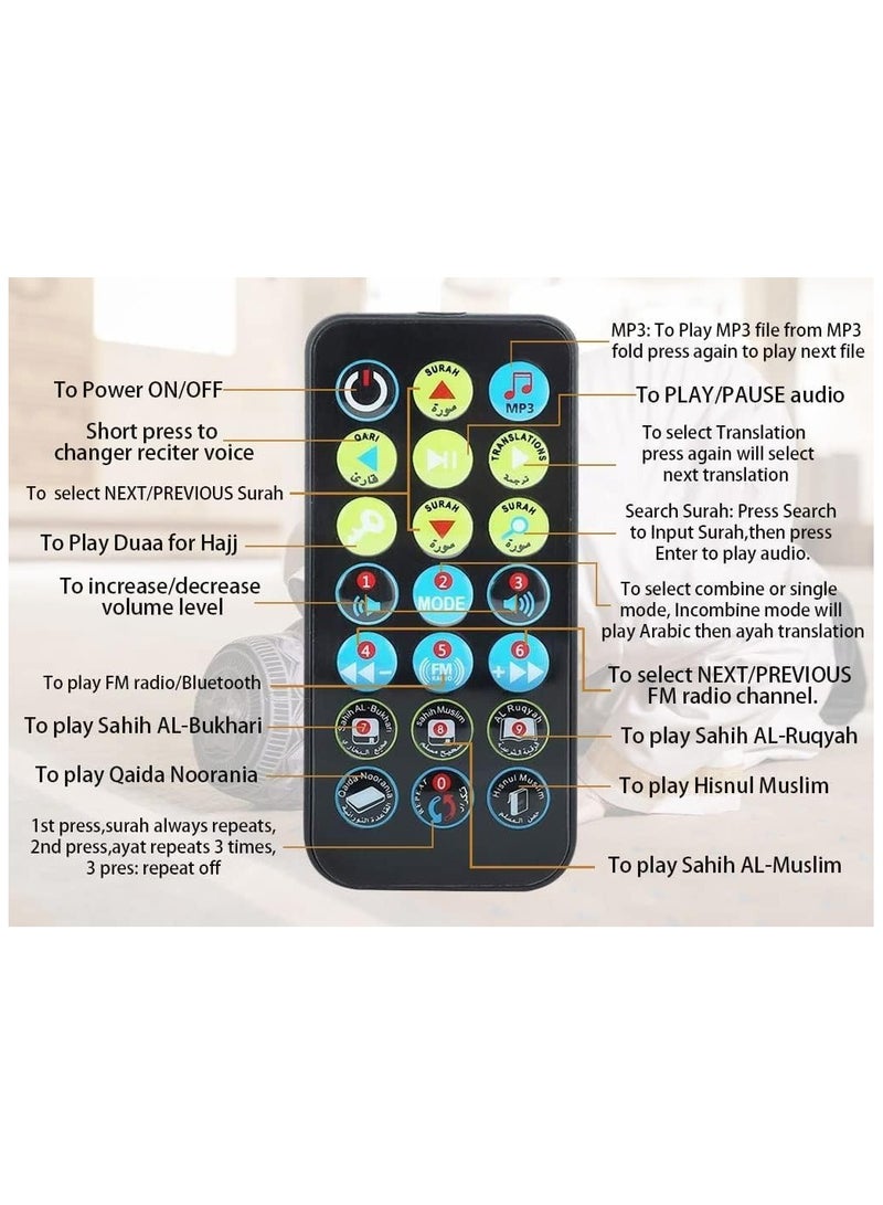 Quran Speaker, SQ200 Remote Control Bluetooth Quran Speaker,Portable Bluetooth Wireless Quran Speaker - Image 5