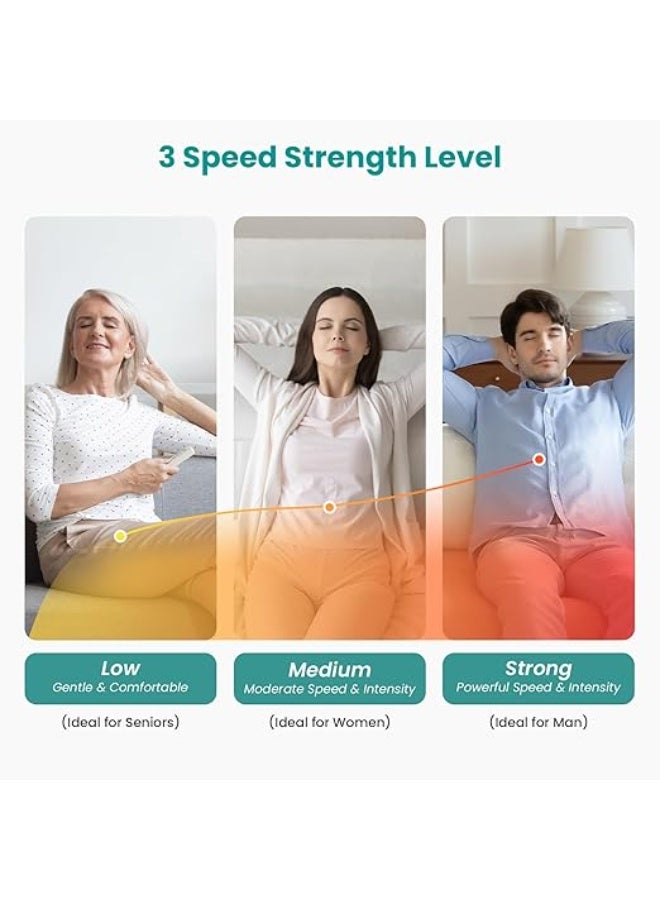 وسادة مساج شياتسو للرقبة والظهر مع تسخين – مساج عميق ثلاثي الأبعاد – مريحة ومحمولة للاستخدام في المنزل أو المكتب أو السيارة - Image 3