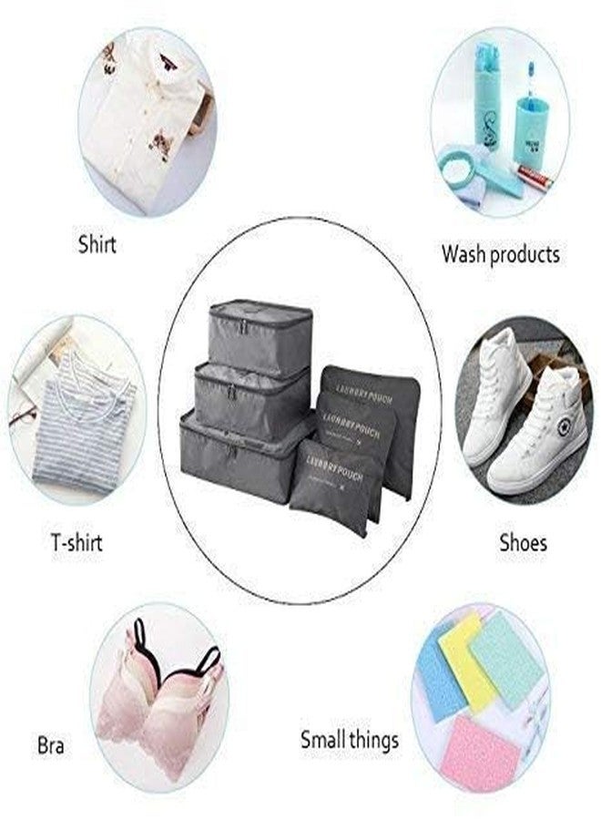 Ecogen 6Pcs/1Set Travel Storage Bag Storage Clothes Bag Luggage Case Bag Suitcase Underwear Organizer Make Up Organizer Bag - Image 2