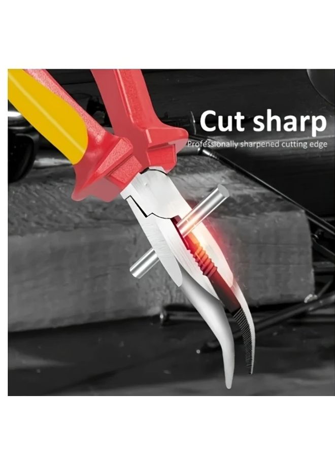 Long Nose Pliers 8 Inch Professional Wire Stripping Cutting Tool Ergonomic Grip - Image 4