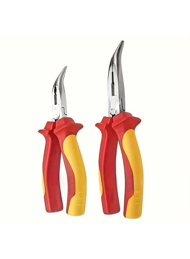 Long Nose Pliers 8 Inch Professional Wire Stripping Cutting Tool Ergonomic Grip - Image 1