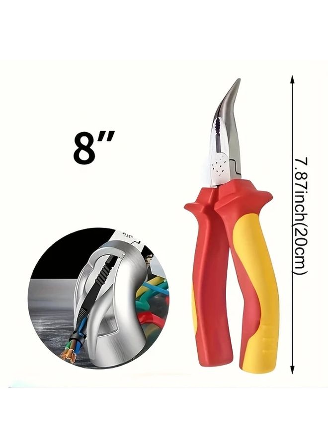Long Nose Pliers 8 Inch Professional Wire Stripping Cutting Tool Ergonomic Grip - Image 3