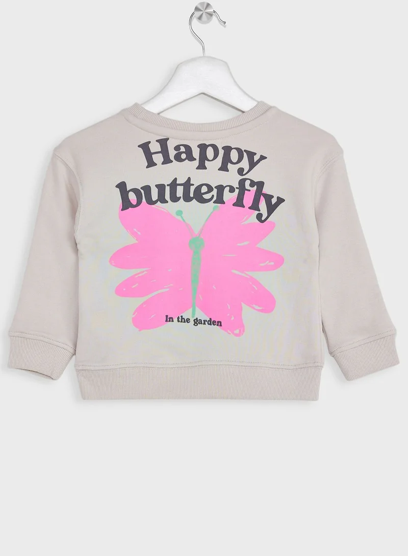 Ripples Girls Piping Printed Sweatshirt