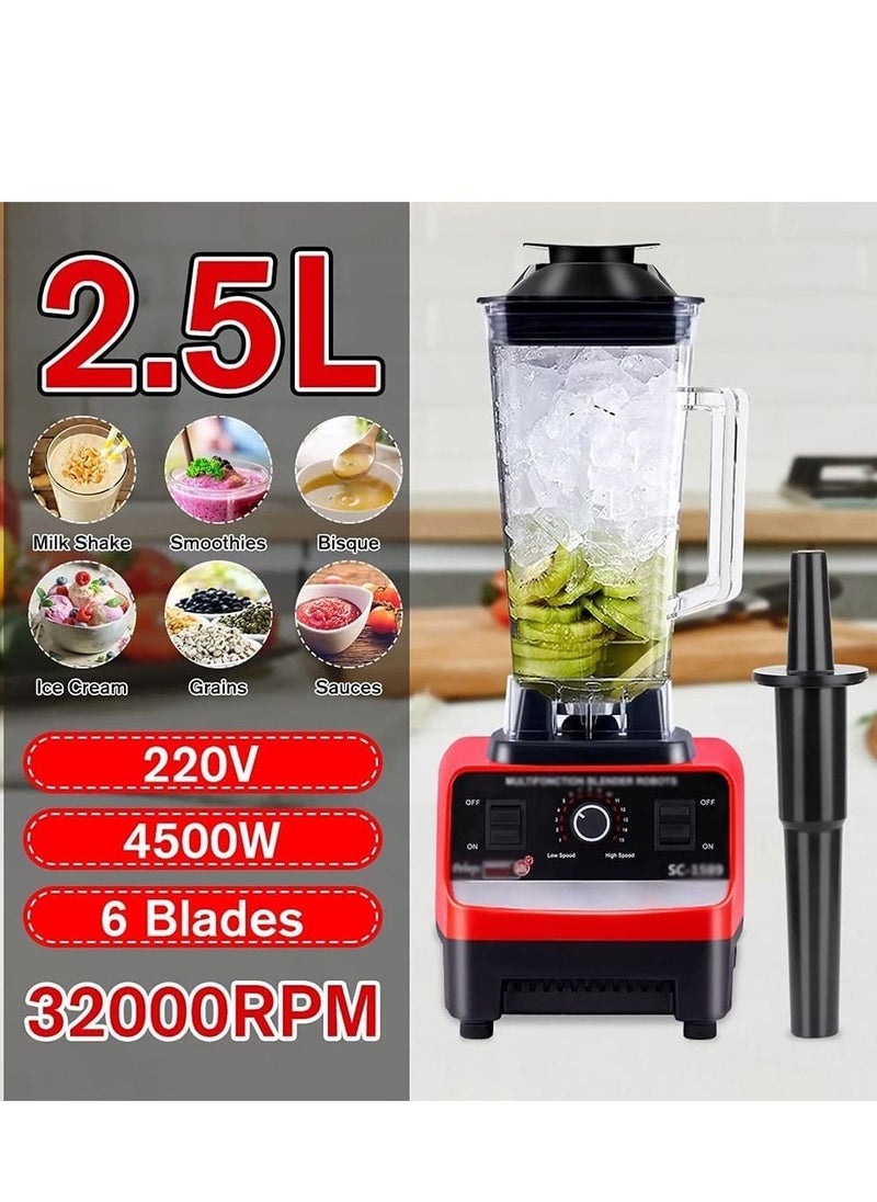 SILVER CREST 2.5L 4500W BPA Free Professional Heavy Duty Commercial Timer Blender Mixer Juicer Food Processor Smoothies Ice Crusher Kitchen  - Image 5