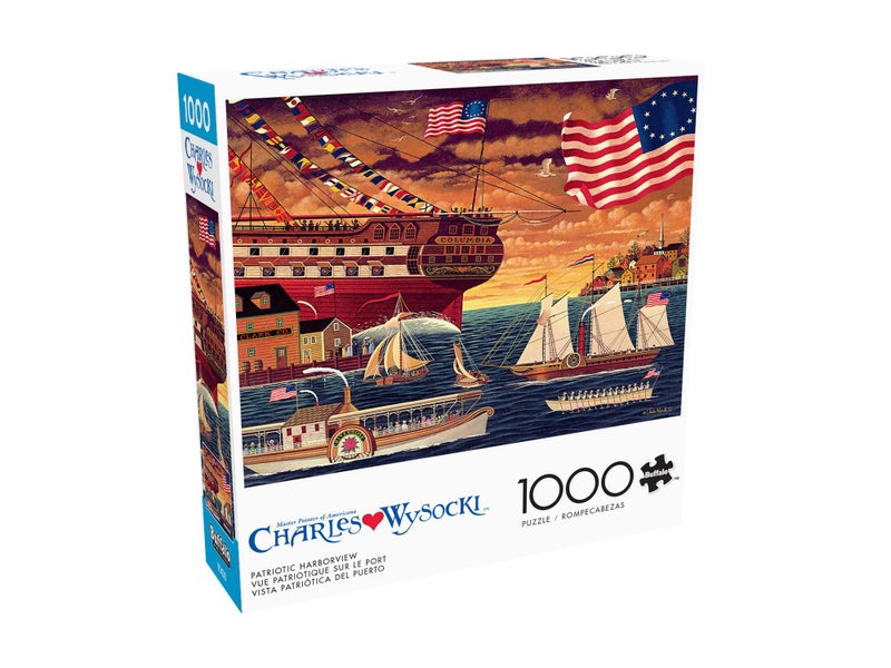 Buffalo Games 1000 Piece Jigsaw Puzzle Patriotic Harborview Charles Wysocki Colorful Puzzle for Adults PrecisionCut Pieces Beautiful Artwork and Hours of Relaxing Fun - Image 3