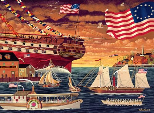Buffalo Games 1000 Piece Jigsaw Puzzle Patriotic Harborview Charles Wysocki Colorful Puzzle for Adults PrecisionCut Pieces Beautiful Artwork and Hours of Relaxing Fun - Image 5
