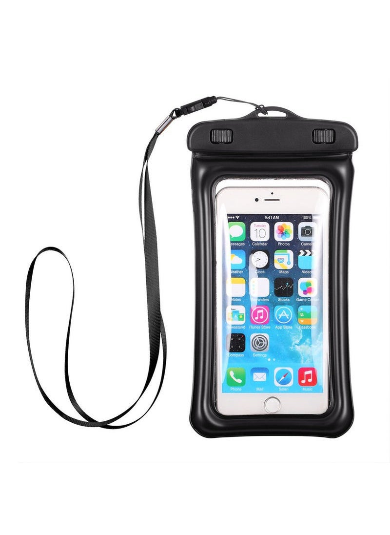 Generic Universal Touch Screen Waterproof Phone Case for Outdoor Activities Black (airbag model)