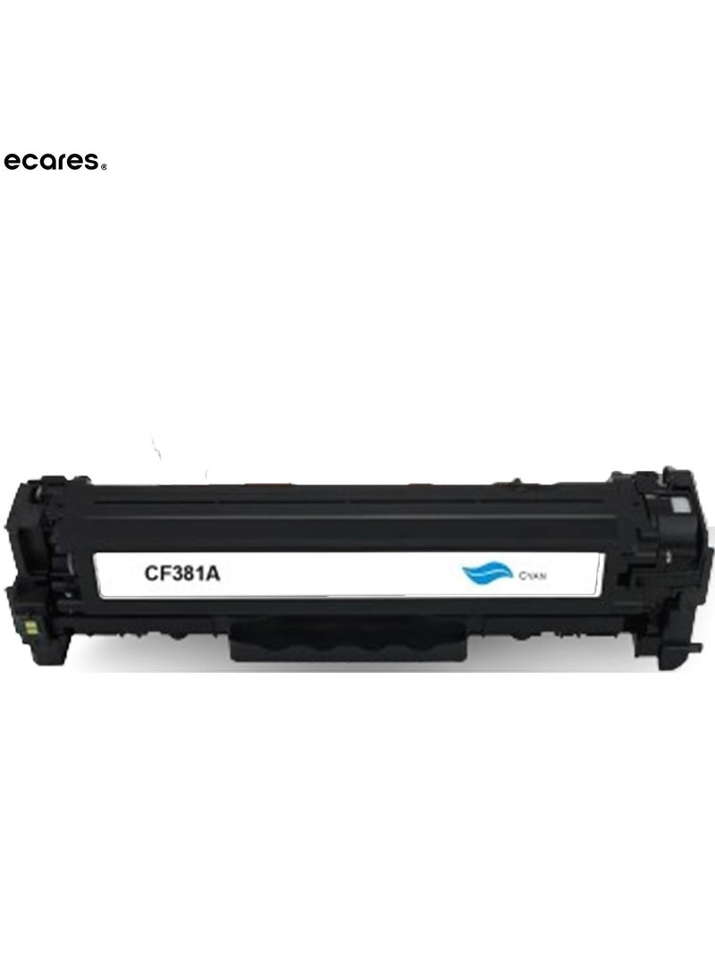 ECARES® 312A CF381A Compatible Toner Cartridge  CF381A  Work for HP Color laserJet Pro M476 M476dn MFP M476dw MFP M476dnw (Cyan) - Image 1