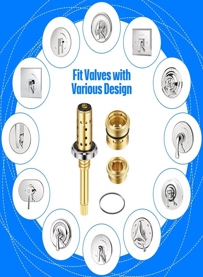 Dreyoo طقم إعادة بناء صمام Dreyoo المكون من قطعتين، متوافق مع صمام Symmons Temptrol، وتجميع عمود الدوران TA-10، ومقاعد TA-4 الساخنة والباردة، وغسالة T-11، وإصلاح تسرب صمام حوض الاستحمام/الدش، مصنوع من النحاس الصلب - Image 3