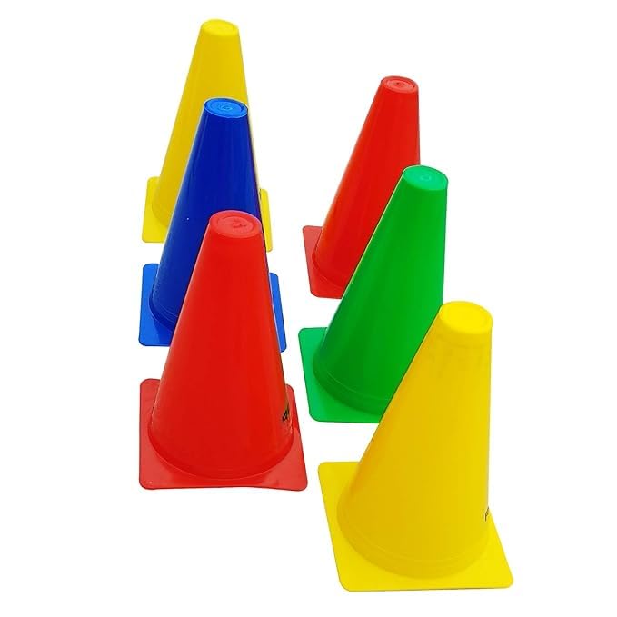 CRAZX 6 Inch Cone Marker Set (Pack of 6, 12, 18, 24, 30, 36, 42, 48) (6) - Image 1