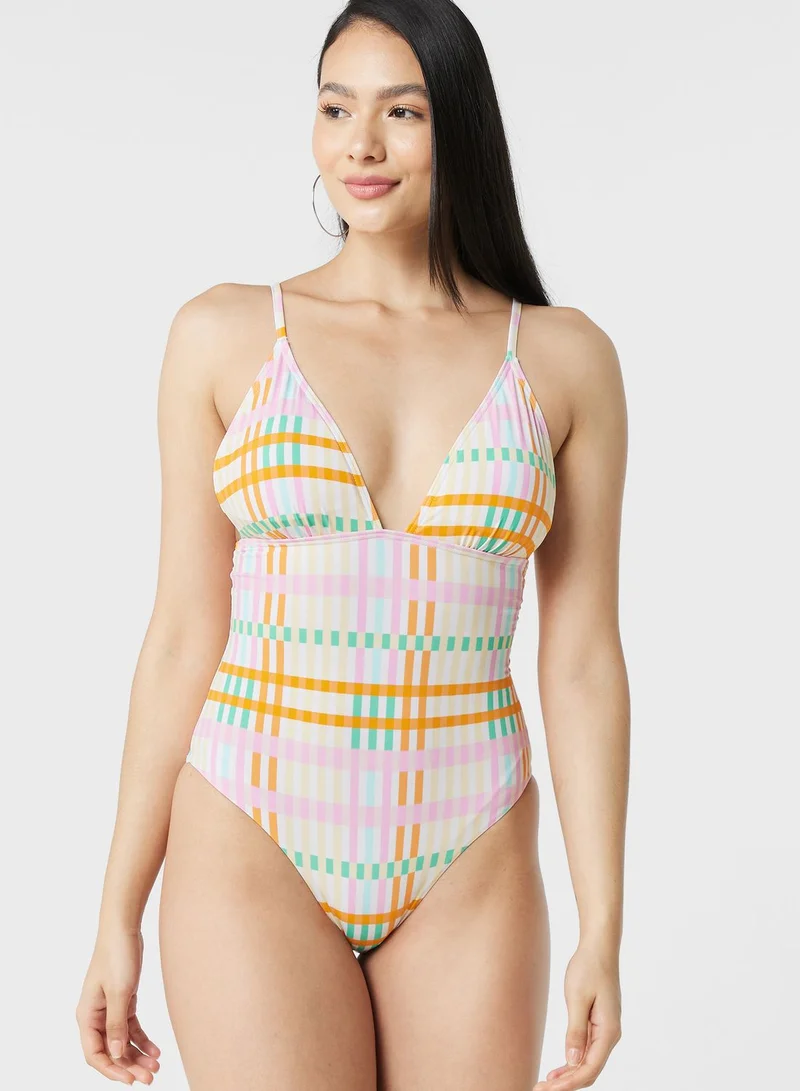 VERO MODA Strappy High Leg Swimsuit
